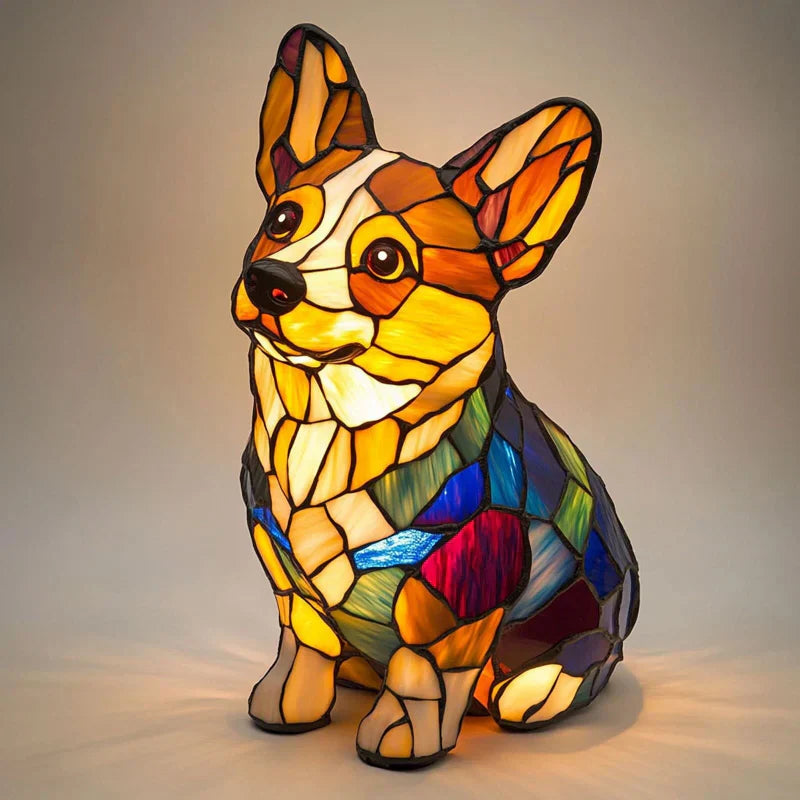 LED lampa ve tvaru zvířecí figurky v kontrastních barvách