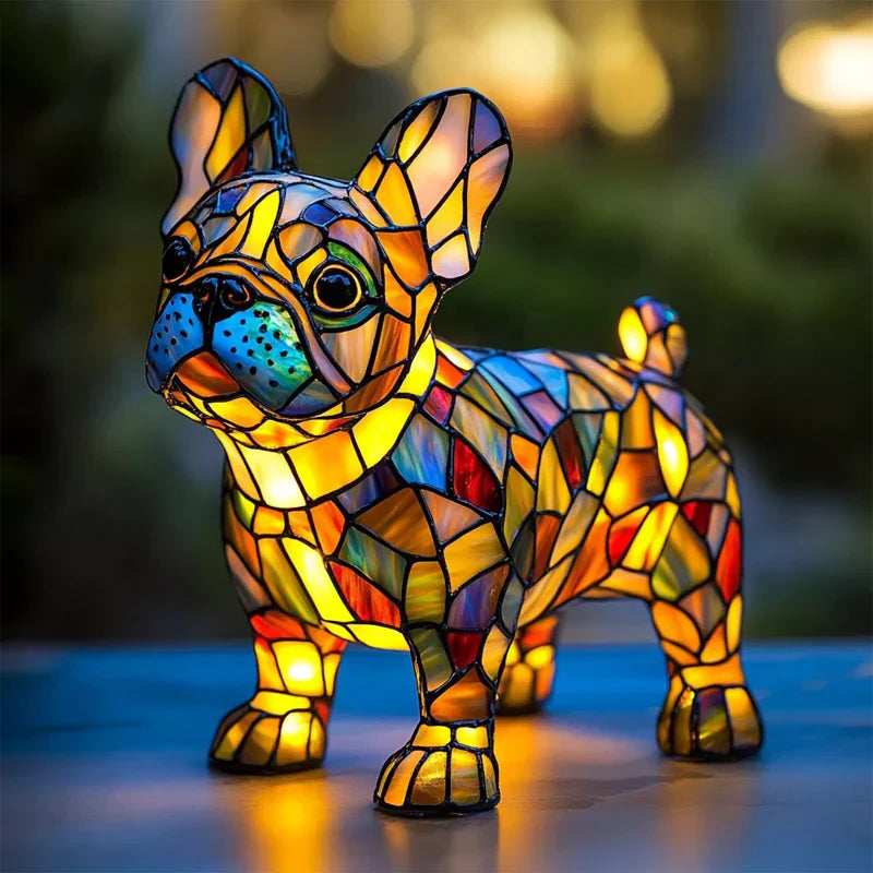 LED lampa ve tvaru zvířecí figurky v kontrastních barvách