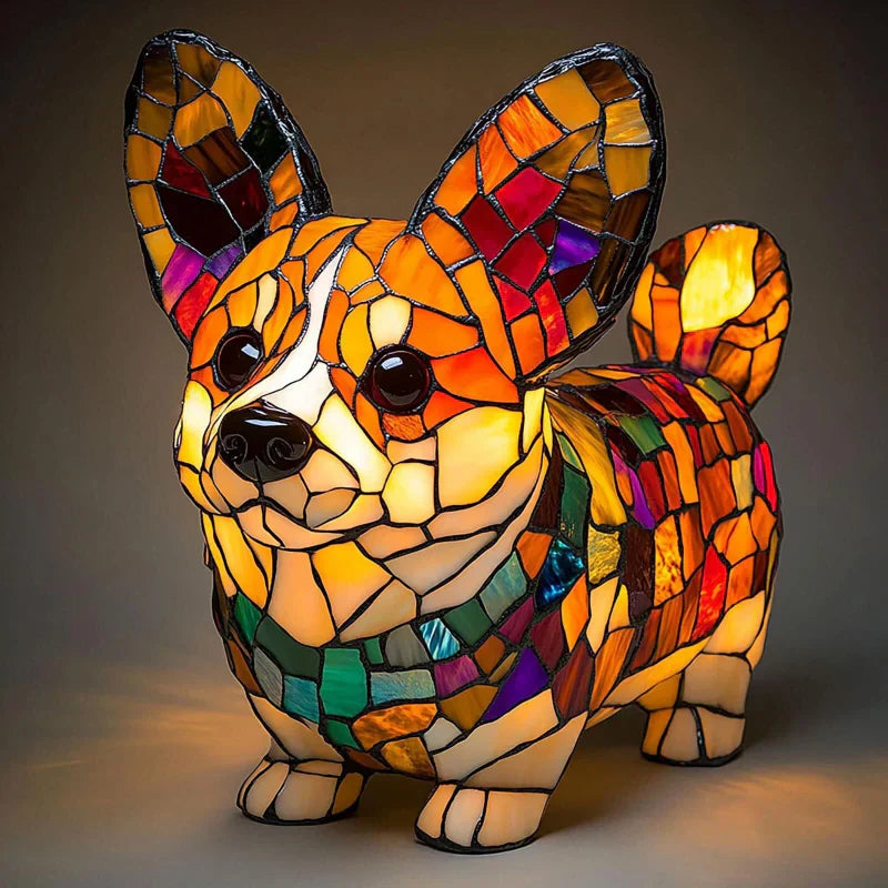 LED lampa ve tvaru zvířecí figurky v kontrastních barvách