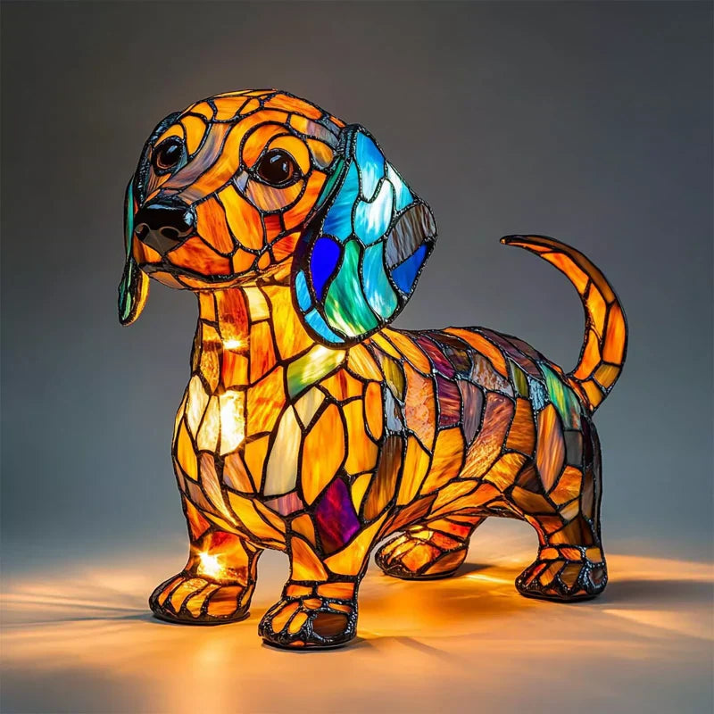 LED lampa ve tvaru zvířecí figurky v kontrastních barvách