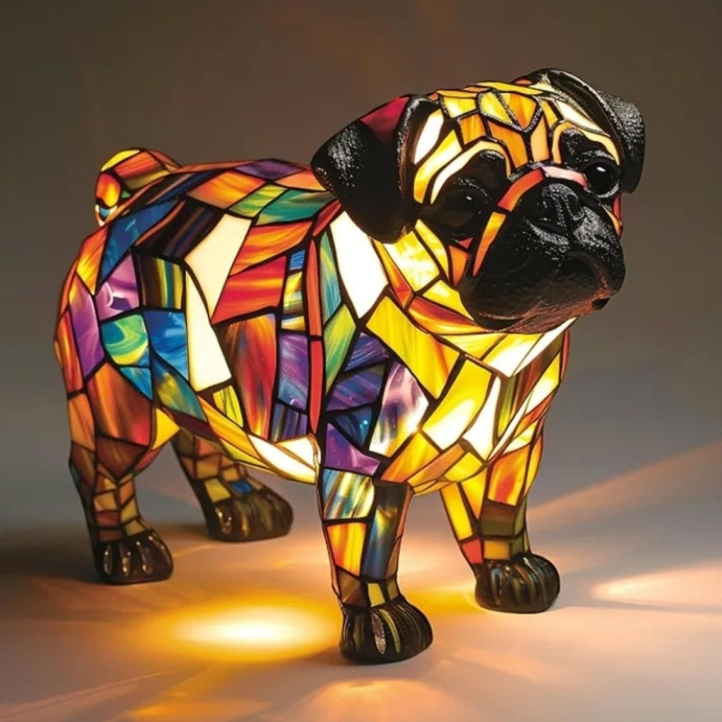 LED lampa ve tvaru zvířecí figurky v kontrastních barvách