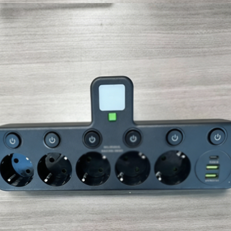 🔌⚡Chytrý napájecí kabel s USB porty (EU zástrčka)