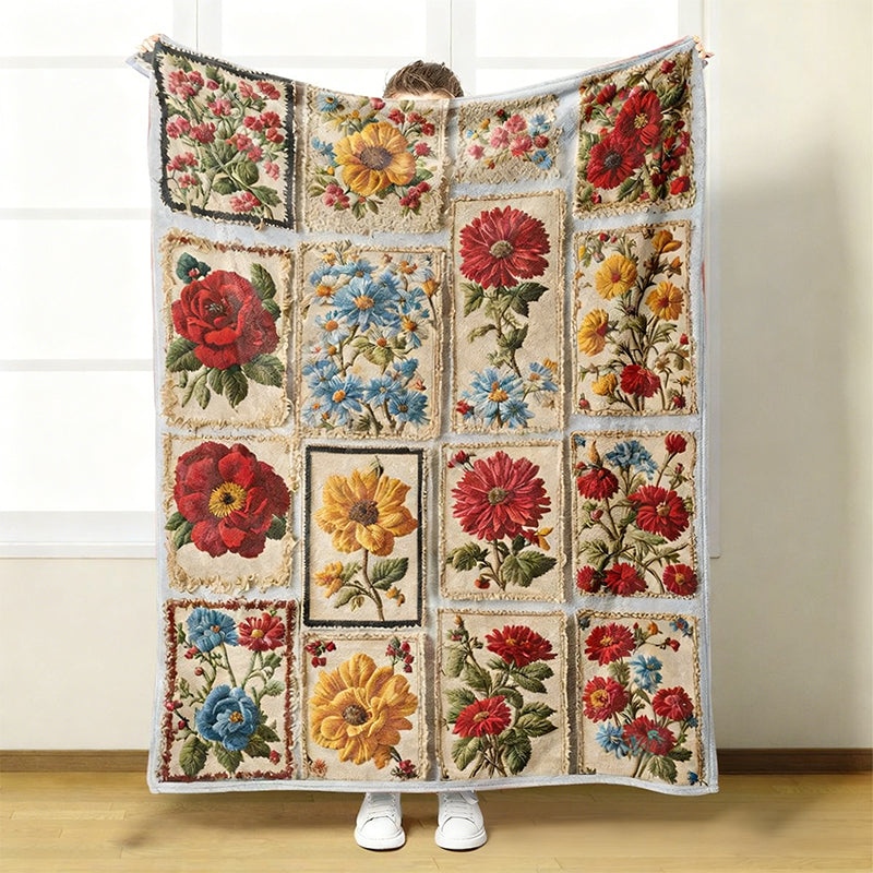 🌼 Útulná a měkká flanelová deka s květinovým vzorem 🛋️💐