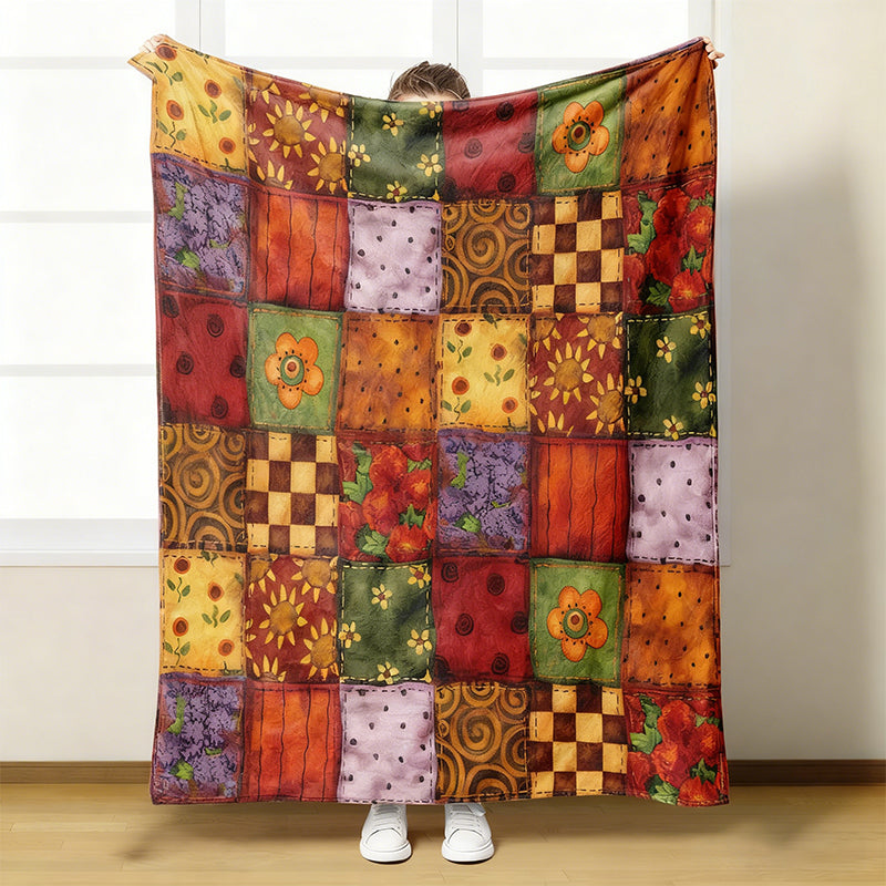 🌼 Útulná a měkká flanelová deka s květinovým vzorem 🛋️💐