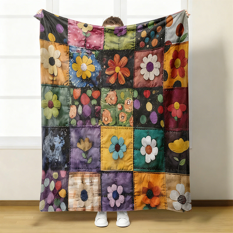 🌼 Útulná a měkká flanelová deka s květinovým vzorem 🛋️💐