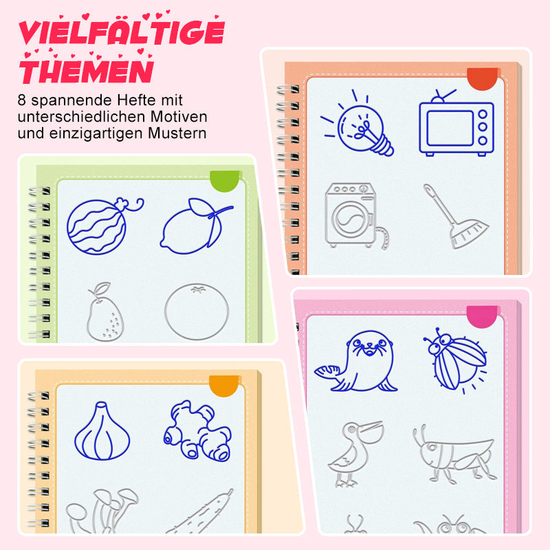 ✏️ Kreslicí knihy s drážkami pro děti 👶🎨