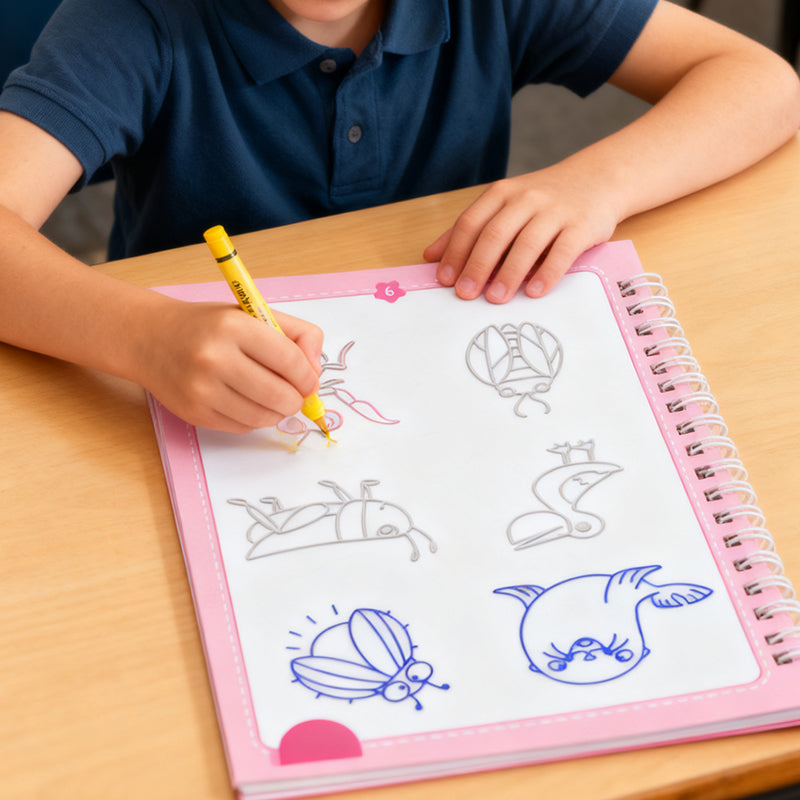 ✏️ Kreslicí knihy s drážkami pro děti 👶🎨