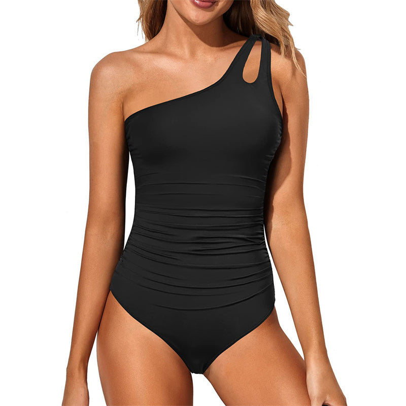 🔥 S-2XL 🍀 Dámské jednodílné plavky s odhalenými rameny 🏖️👙
