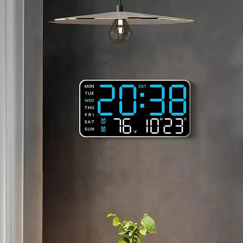 🔥🕘 Velké digitální nástěnné hodiny s LED diodami 🏡