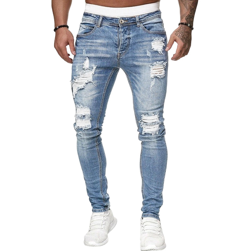 🔥🎁Nová 50% SLEVA🔥Stylové pánské skinny džíny s efektem opotřebení
