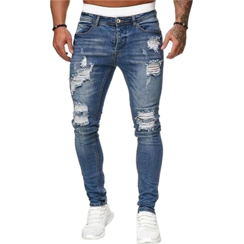 🔥🎁Nová 50% SLEVA🔥Stylové pánské skinny džíny s efektem opotřebení