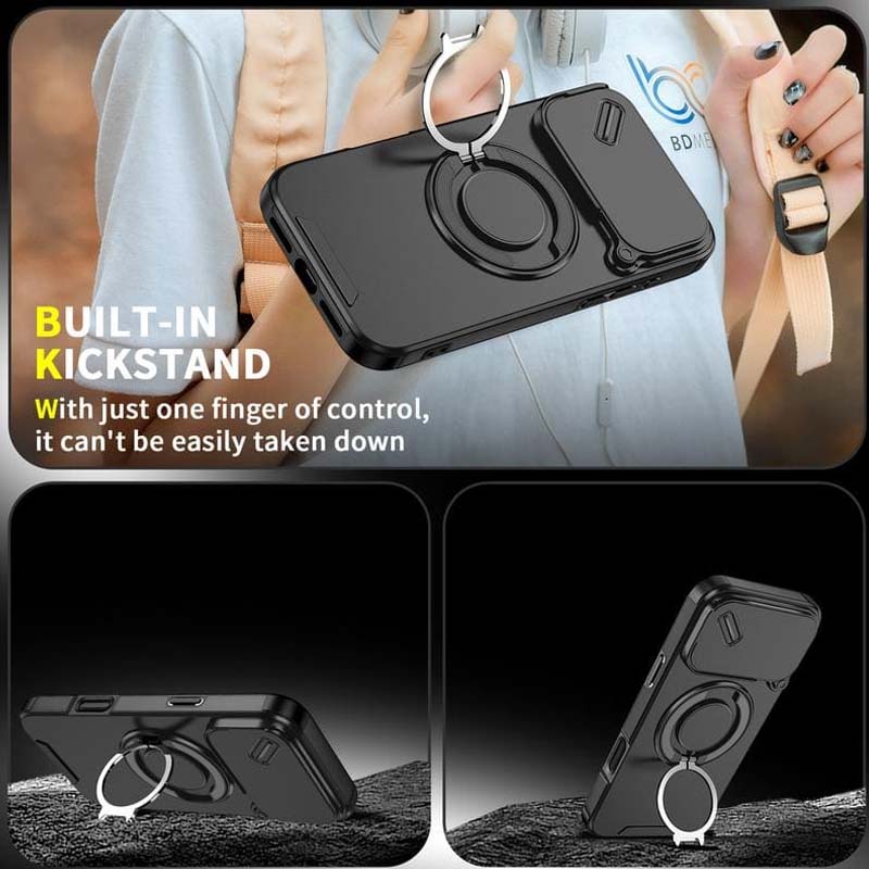 🔥Magnetický kryt na telefon s kroužkem-stojánkem pro iPhone✨