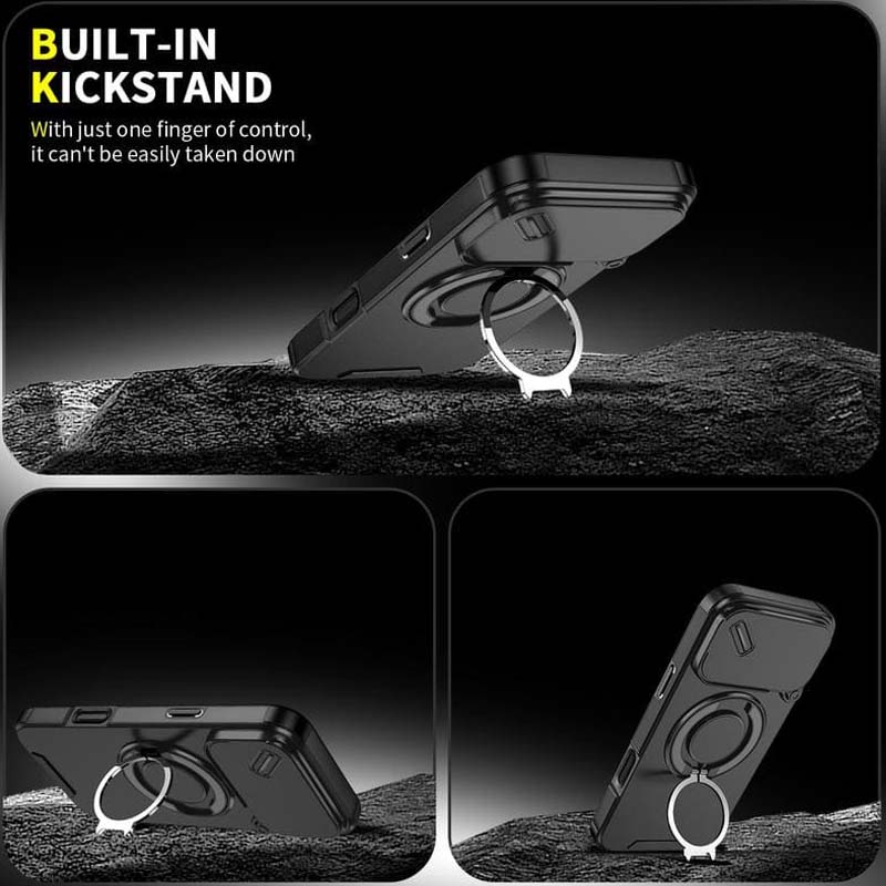 🔥Magnetický kryt na telefon s kroužkem-stojánkem pro iPhone✨