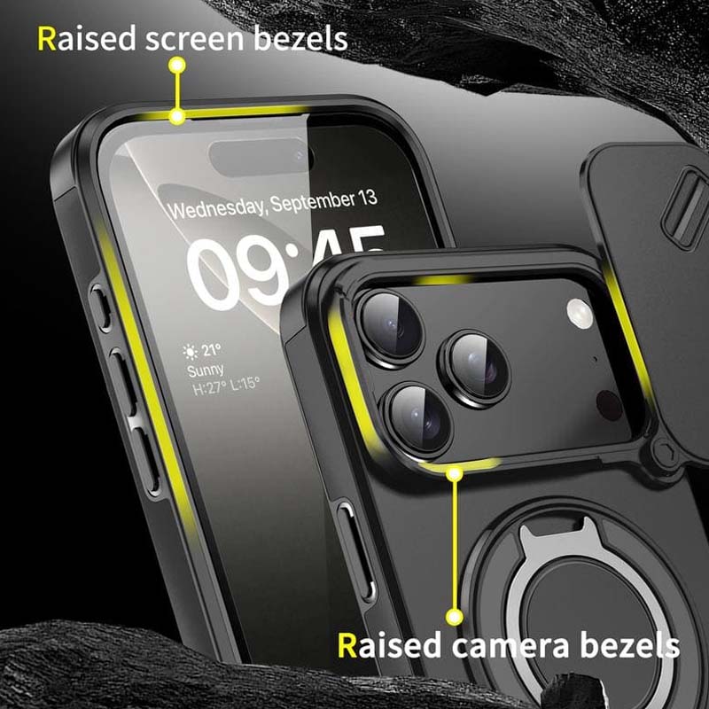 🔥Magnetický kryt na telefon s kroužkem-stojánkem pro iPhone✨