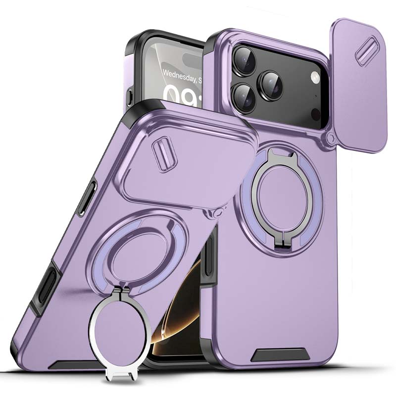 🔥Magnetický kryt na telefon s kroužkem-stojánkem pro iPhone✨