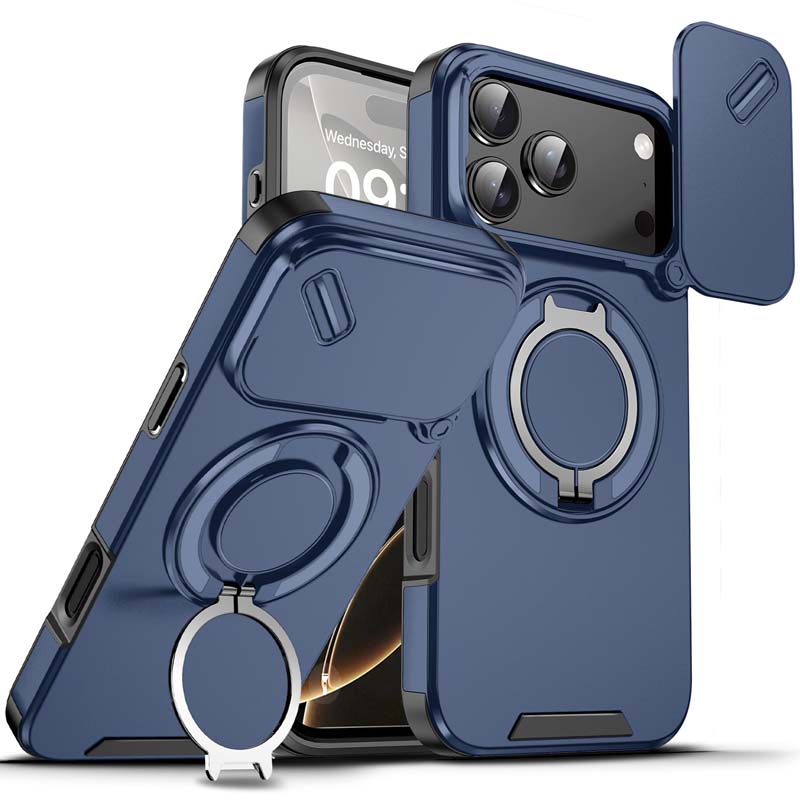 🔥Magnetický kryt na telefon s kroužkem-stojánkem pro iPhone✨