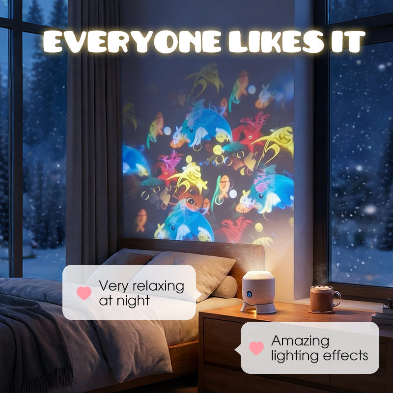 ✨Dynamická rotující LED projekční lampa