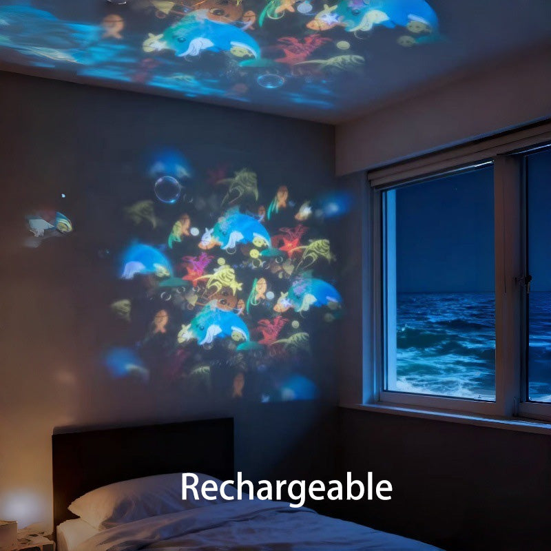 ✨Dynamická rotující LED projekční lampa