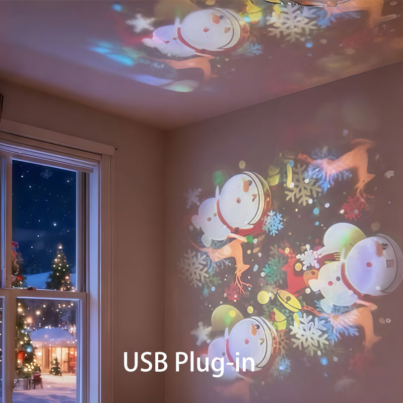 ✨Dynamická rotující LED projekční lampa
