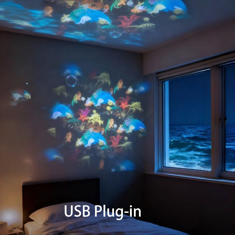 ✨Dynamická rotující LED projekční lampa