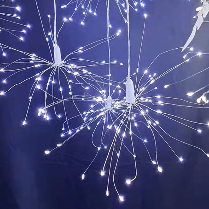 ☀️🎆 Solární světelné řetězy Solar Fireworks – automatické zapínání/vypínání, vodotěsné LED diody pro zahradu, terasu a večírky  🎉✨