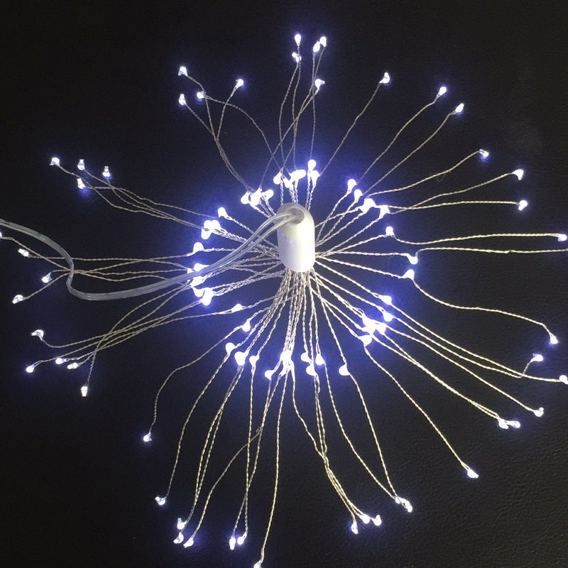 ☀️🎆 Solární světelné řetězy Solar Fireworks – automatické zapínání/vypínání, vodotěsné LED diody pro zahradu, terasu a večírky  🎉✨