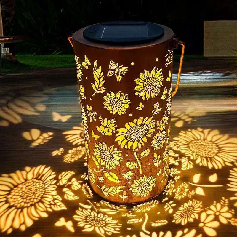🌻Barevná zahradní lampa ve tvaru slunečnice s solárním napájením