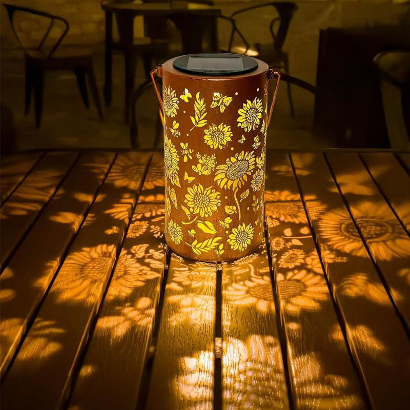 🌻Barevná zahradní lampa ve tvaru slunečnice s solárním napájením