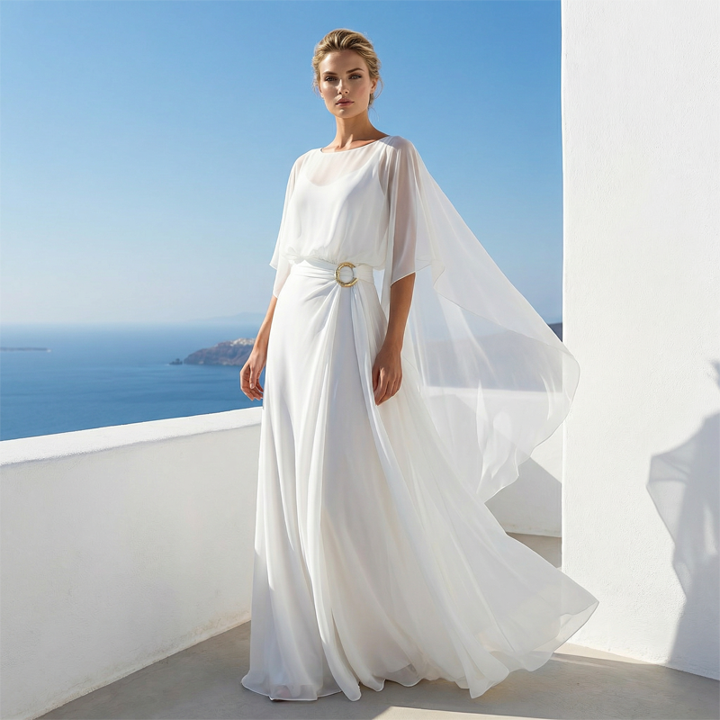 🥳 Již jsme prodali přes 50 000 kusů 🥳 50% sleva! Volná halenka s rukávy ve stylu pláštěnky v kombinaci s zavinovacími kalhotami – elegantní střih rukávů a zavinovací přední díl lichotí vaší postavě. 🕊️✨