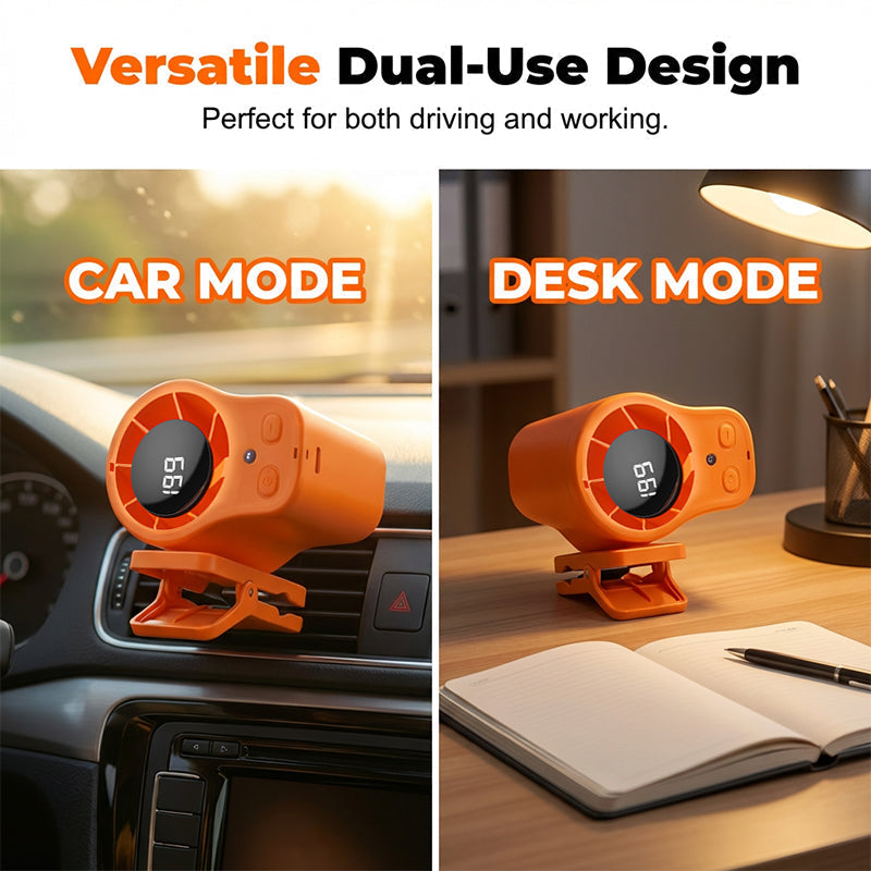 Osobní ventilátor s volnýma rukama a LED displejem