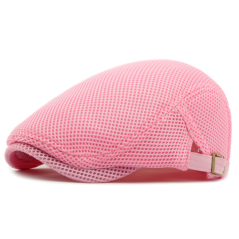 🧢 Vzdušná, plochá čepice s nastavitelným ramínkem – síťovaná tkanina, klasický styl čepice s břečťanem 🍁