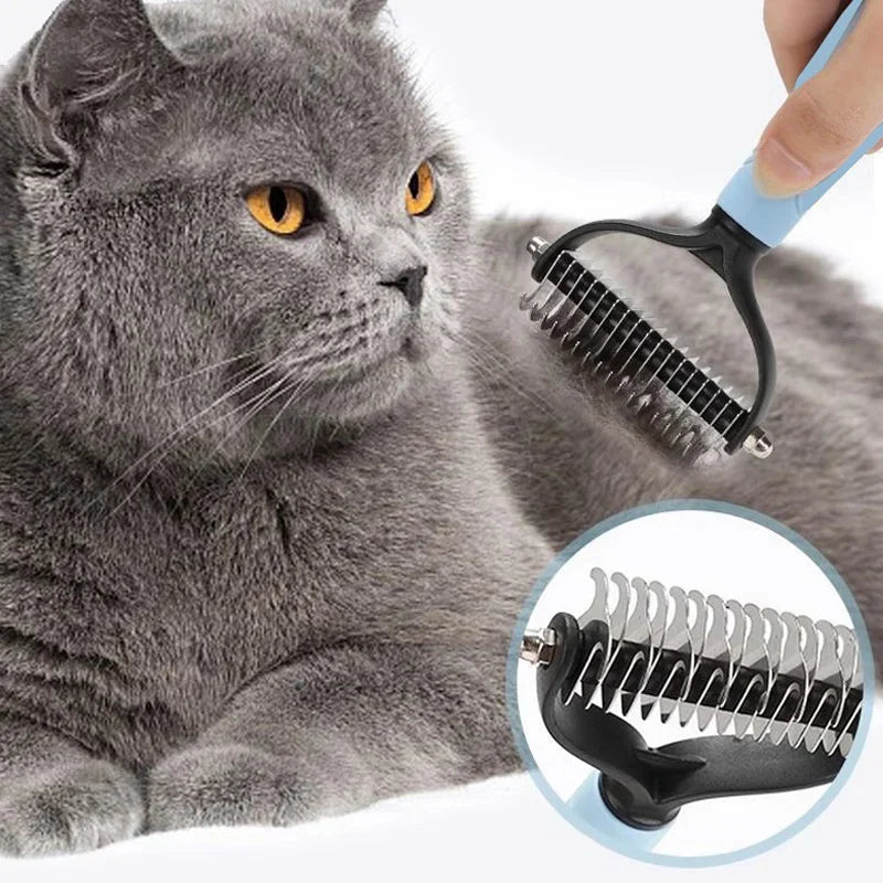 😺🐶1+1 zdarma🧹 Oboustranný hřeben pro kočky a psy🐾