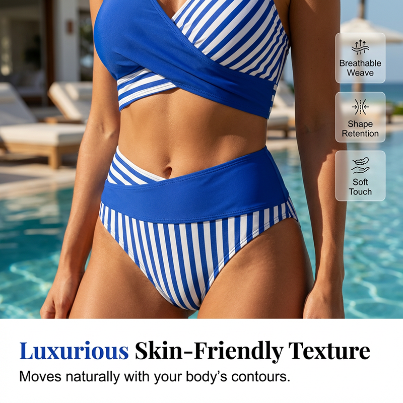 👙 Barevně blokované bikiny S-3XL: Stylové a tvarující dvoudílné plavky 🌊