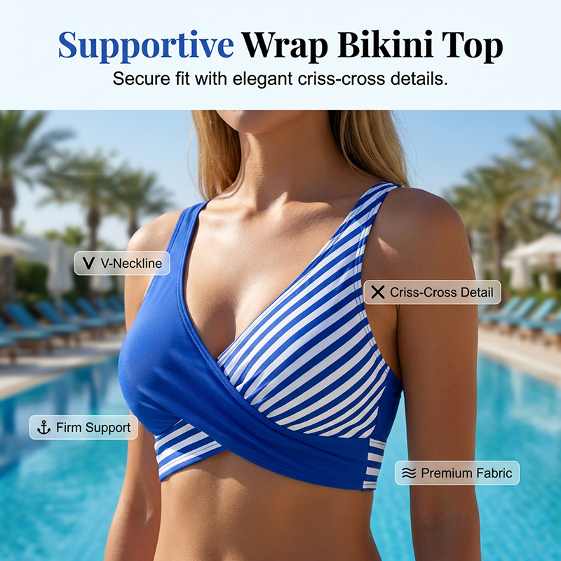 👙 Barevně blokované bikiny S-3XL: Stylové a tvarující dvoudílné plavky 🌊
