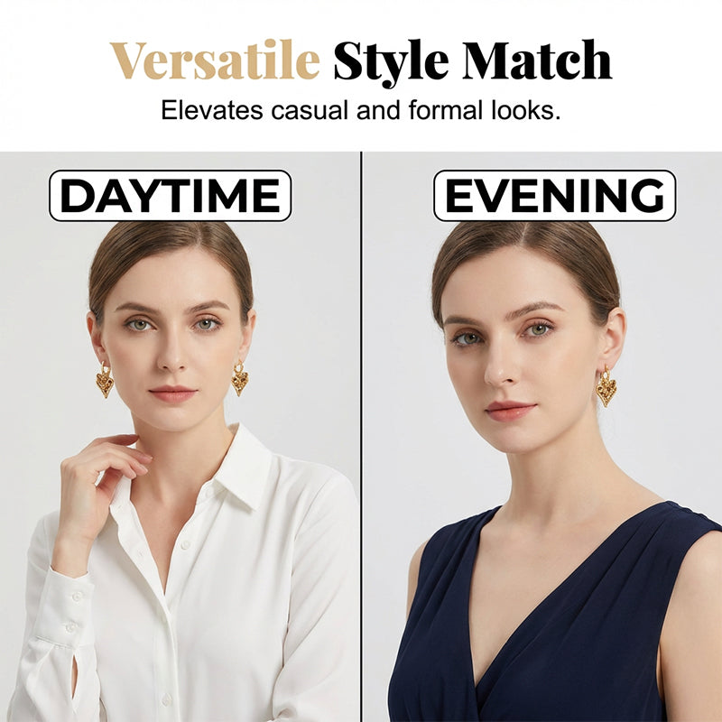 ✨ Lesklé náušnice ve tvaru srdce – elegantní a vhodné pro každou příležitost
