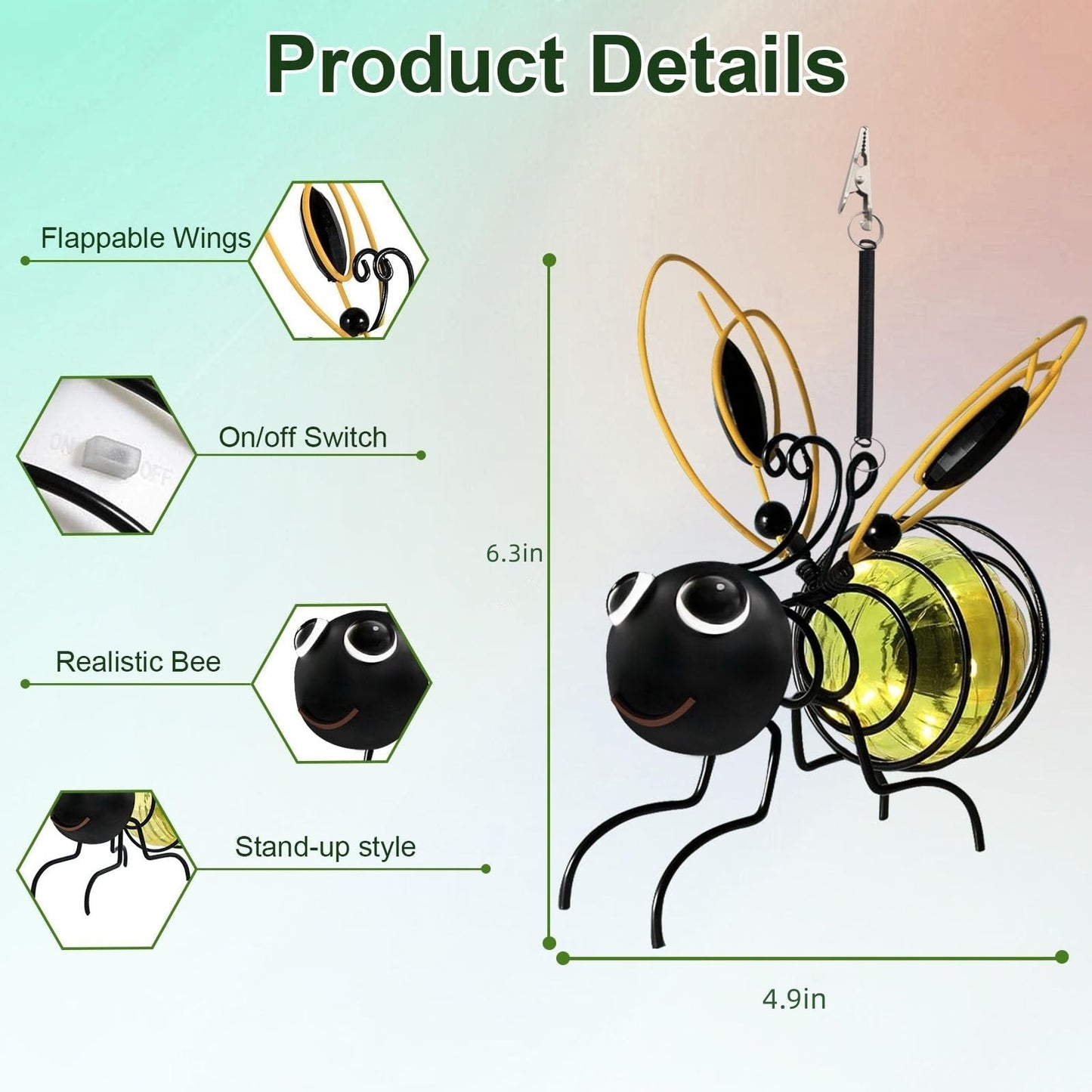 🔥 Poslední den akce 🐝 Solární závěsná lampa proti hmyzu