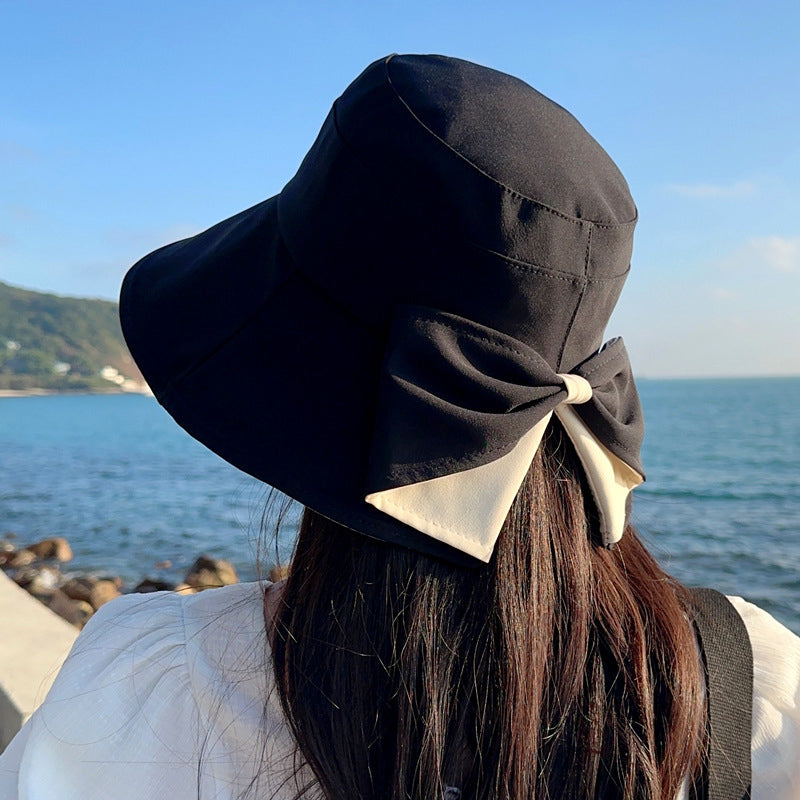 👒 Letní výprodej ☀️ Dámský klobouk s širokým okrajem a mašlí