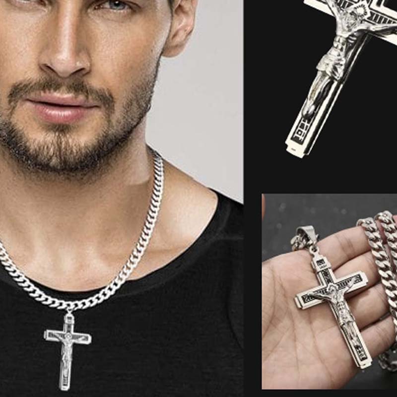✝️ Náhrdelník s křížkem, který se vyznačuje jemnou a nadčasovou elegancí – vynikající zpracování, nerezová ocel a decentní lesk – ideální pro každodenní nošení nebo jako významný dárek 💛