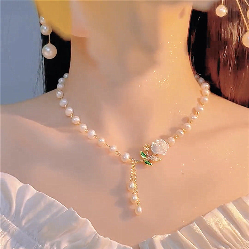 ✨ Ozdobte se elegancí – Perlový a zirkonový náhrdelník s dárkovou krabičkou – platba na dobírku 💎