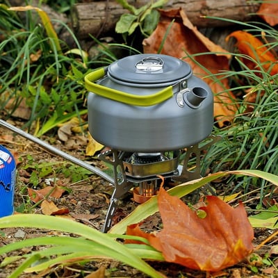🌬️Kempingový plynový vařič – větruodolný plamen, rychlý var a kompaktní design pro venkovní použití 🏕️🔥