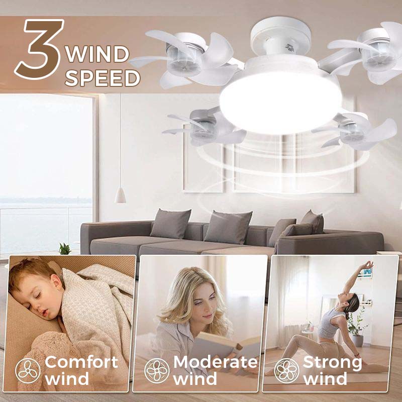 🌀 50% sleva💥Stropní ventilátor s LED světlem a dálkovým ovládáním