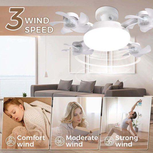🌀 50% sleva💥Stropní ventilátor s LED světlem a dálkovým ovládáním