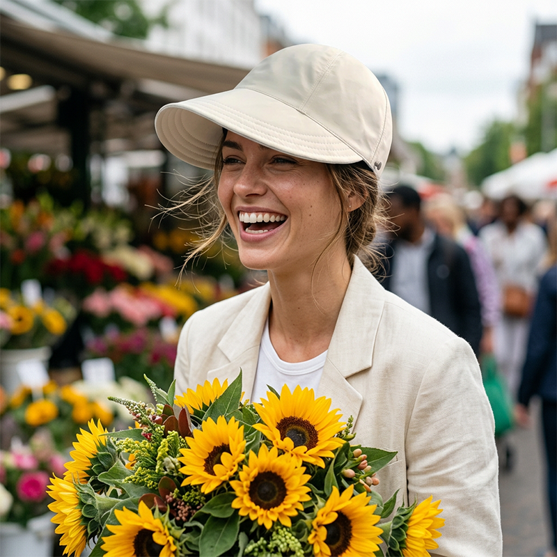 👒 Dámský sluneční klobouk s ochranou UPF 50+ – Elegantní design, skládací, ideální na cesty