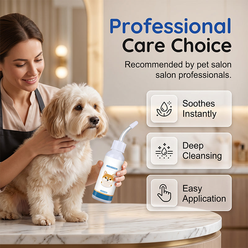 🐶 🧴 Jemný čistič uší pro domácí mazlíčky – Zklidňuje svědění, odstraňuje ušní maz a nepříjemné pachy – Ideální pro psy a kočky 🐱