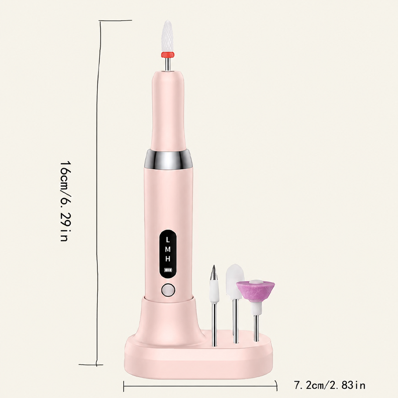 💅🔋 Bezdrátová elektrická manikúra s nabíjecím stojánkem – užijte si profesionální manikúru i doma! | Přenosná, dobíjecí, použitelná kdykoli ✨