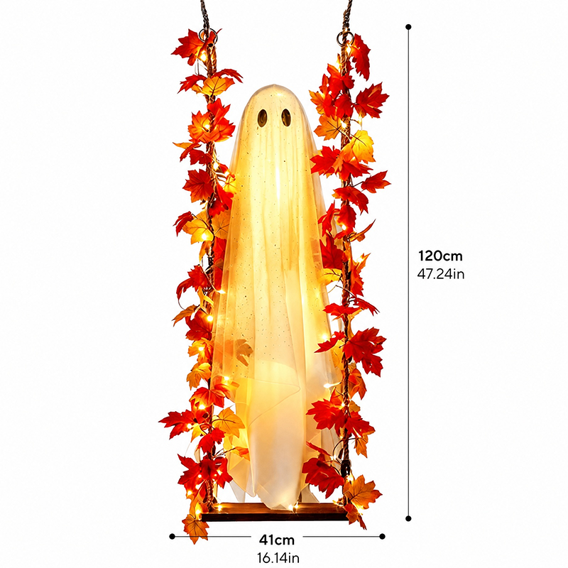🎃👻 LED halloweenská dekorace s duchem 🍁