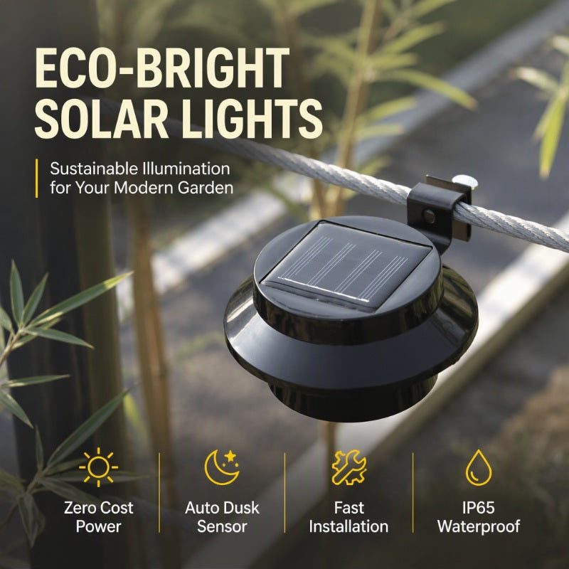 ☀️💡 Osvětlete okapy, ploty a zahradní zídky – solární venkovní LED světla, bez nutnosti připojení k elektrické síti 🏡✨