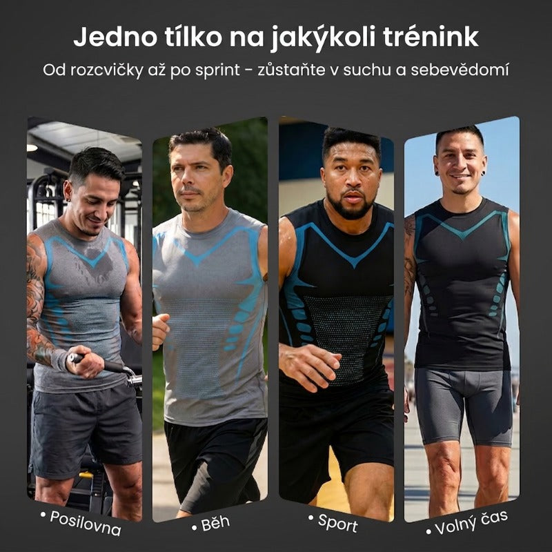 🔥💪 Časová promo sleva 50%! Pánský iontový tvarovací vesta, chladivá komprese ✨